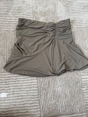 Women’s Ruched Olive Gray Skirt
